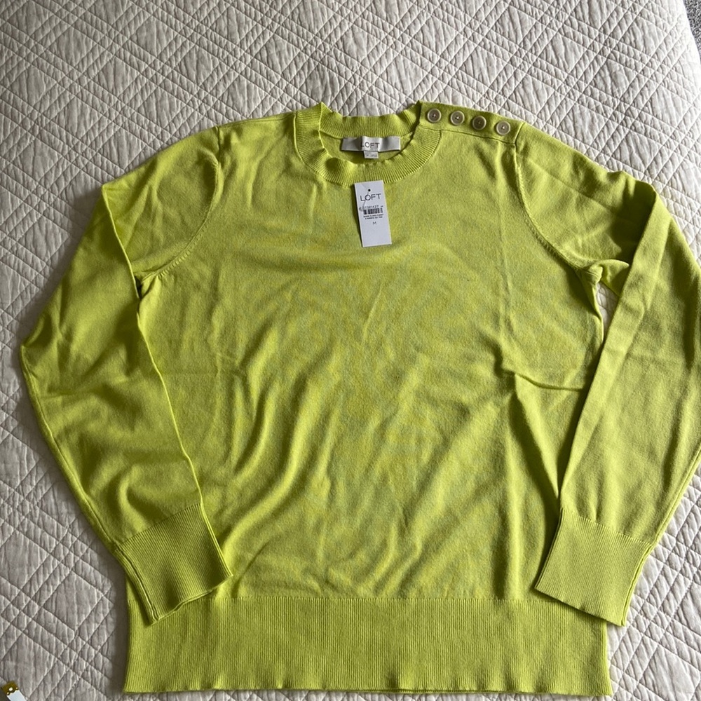 Loft acid yellow lightweight sweater